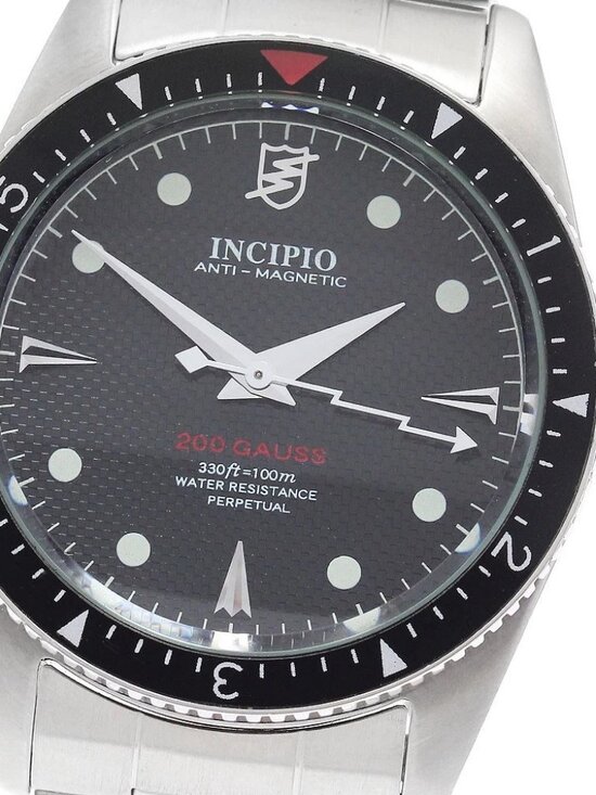 Incipio Accessories - INCIPIO antimagnetic 200 Gauss black Dial Automatic Men's Watch_968800